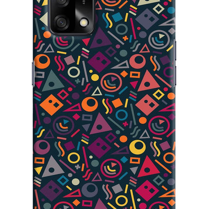 Geometric Abstract Oppo F19/F19s Hard Case Back Cover by Casekaro