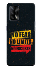 No Fear No Limits No Excuse Oppo F19/F19s Hard Case Back Cover by Casekaro