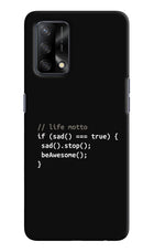 Life Motto Code Oppo F19/F19s Hard Case Back Cover by Casekaro