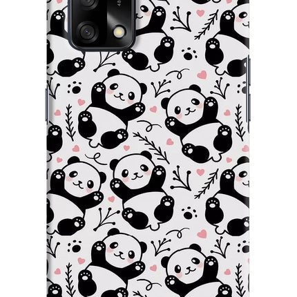 Cute Panda Oppo F19/F19s Hard Case Back Cover by Casekaro