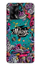 Music Graffiti Oppo F19/F19s Hard Case Back Cover by Casekaro