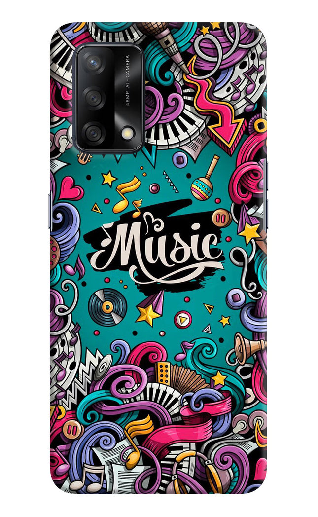 Music Graffiti Oppo F19/F19s Hard Case Back Cover by Casekaro