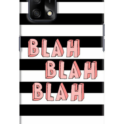 Blah Blah Blah Oppo F19/F19s Hard Case Back Cover by Casekaro