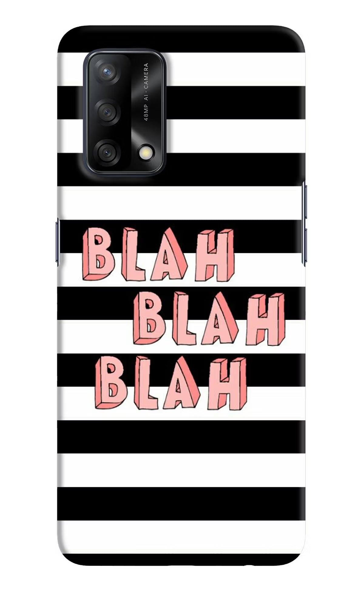 Blah Blah Blah Oppo F19/F19s Hard Case Back Cover by Casekaro