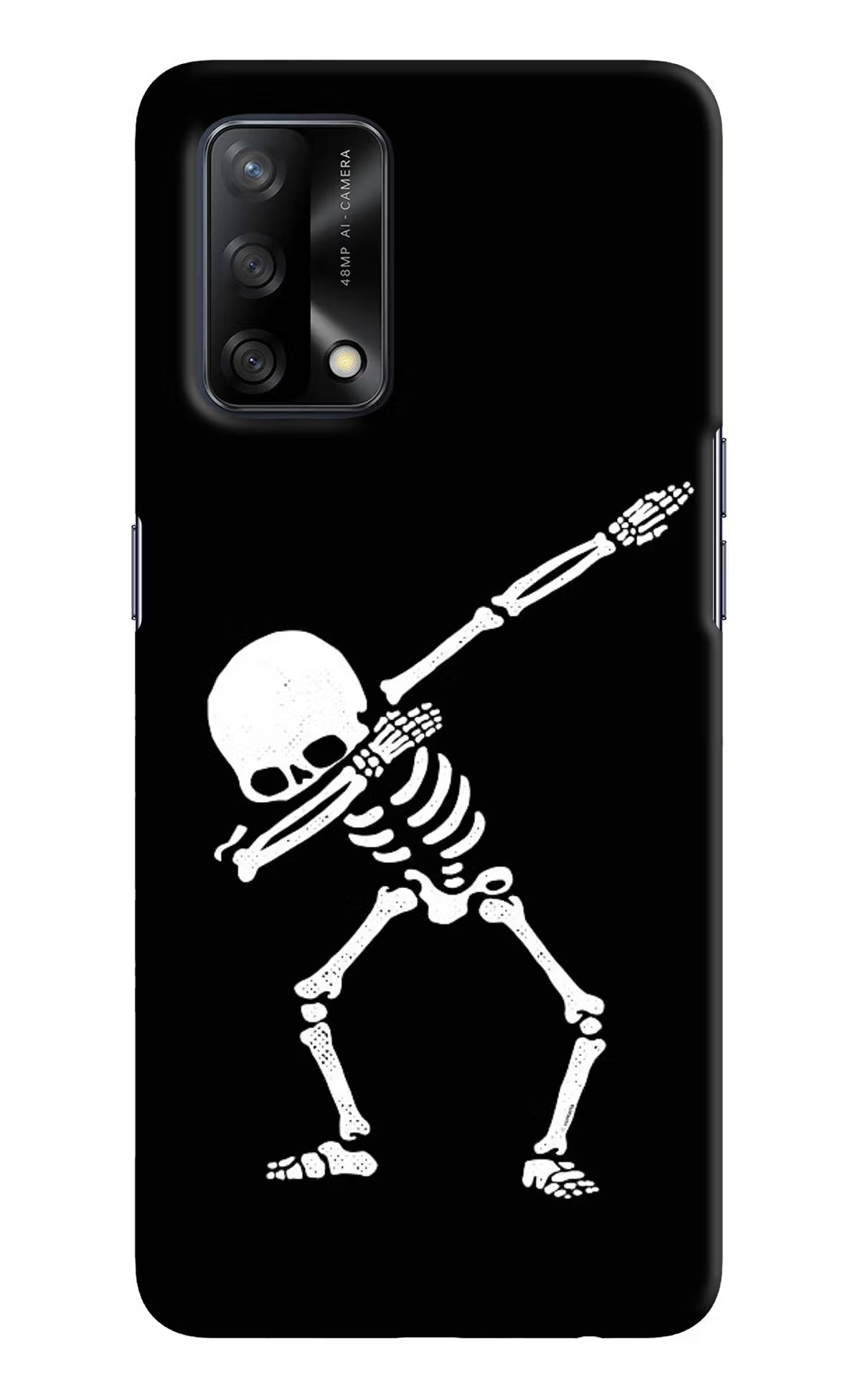 Dabbing Skeleton Art Oppo F19/F19s Hard Case Back Cover by Casekaro