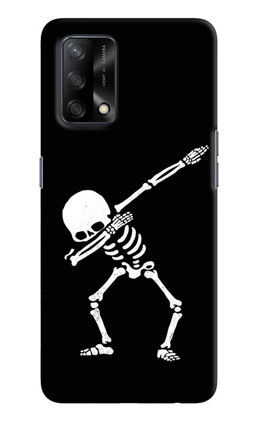 Dabbing Skeleton Art Oppo F19/F19s Hard Case Back Cover by Casekaro