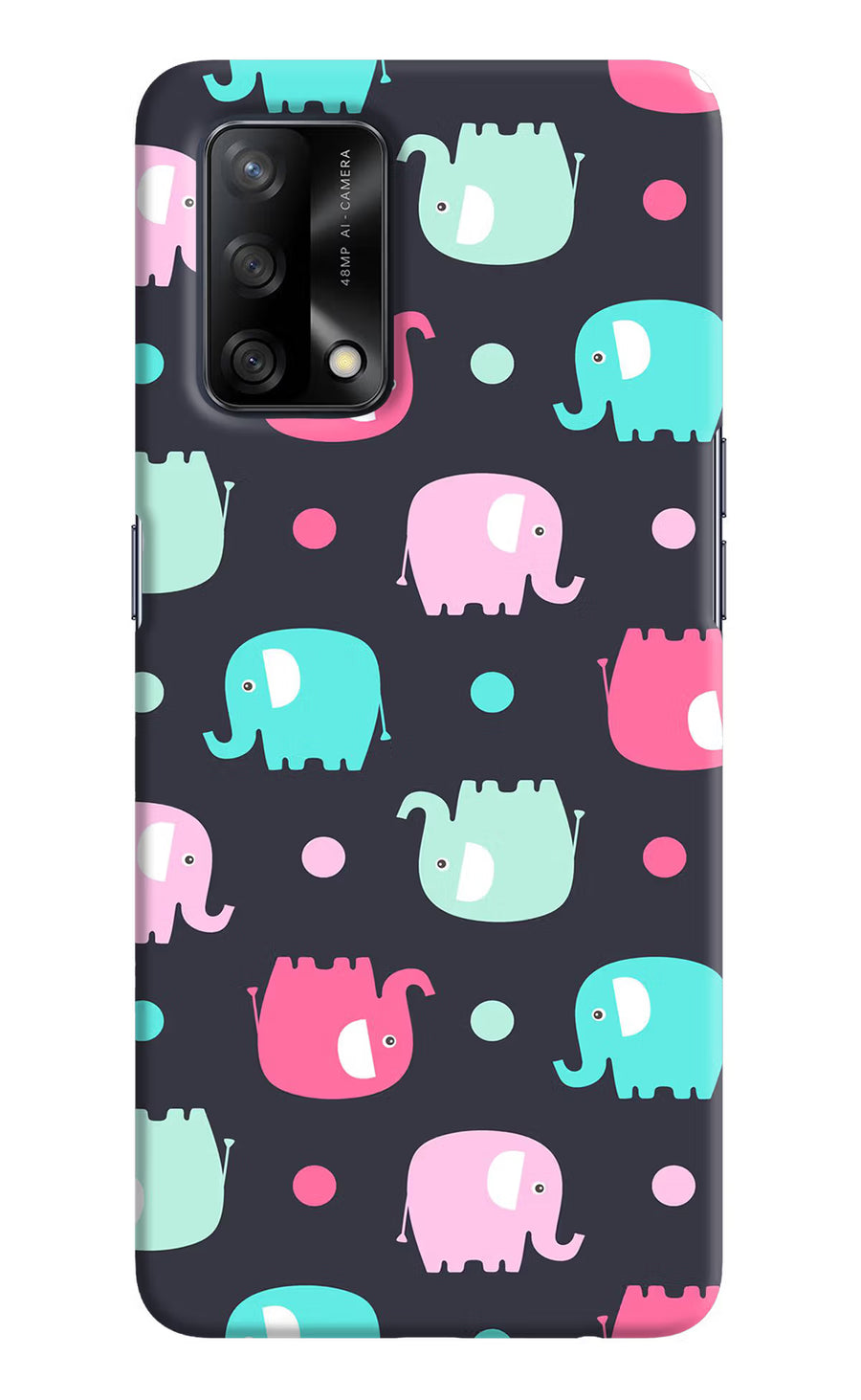 Elephants Oppo F19/F19s Back Cover, Hard case
