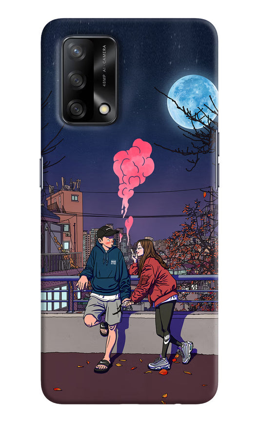 Chilling Couple Oppo F19/F19s Hard Case Back Cover by Casekaro