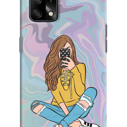 Selfie Girl Oppo F19/F19s Hard Case Back Cover by Casekaro