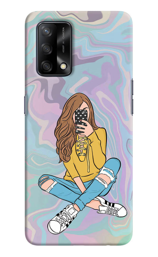 Selfie Girl Oppo F19/F19s Hard Case Back Cover by Casekaro