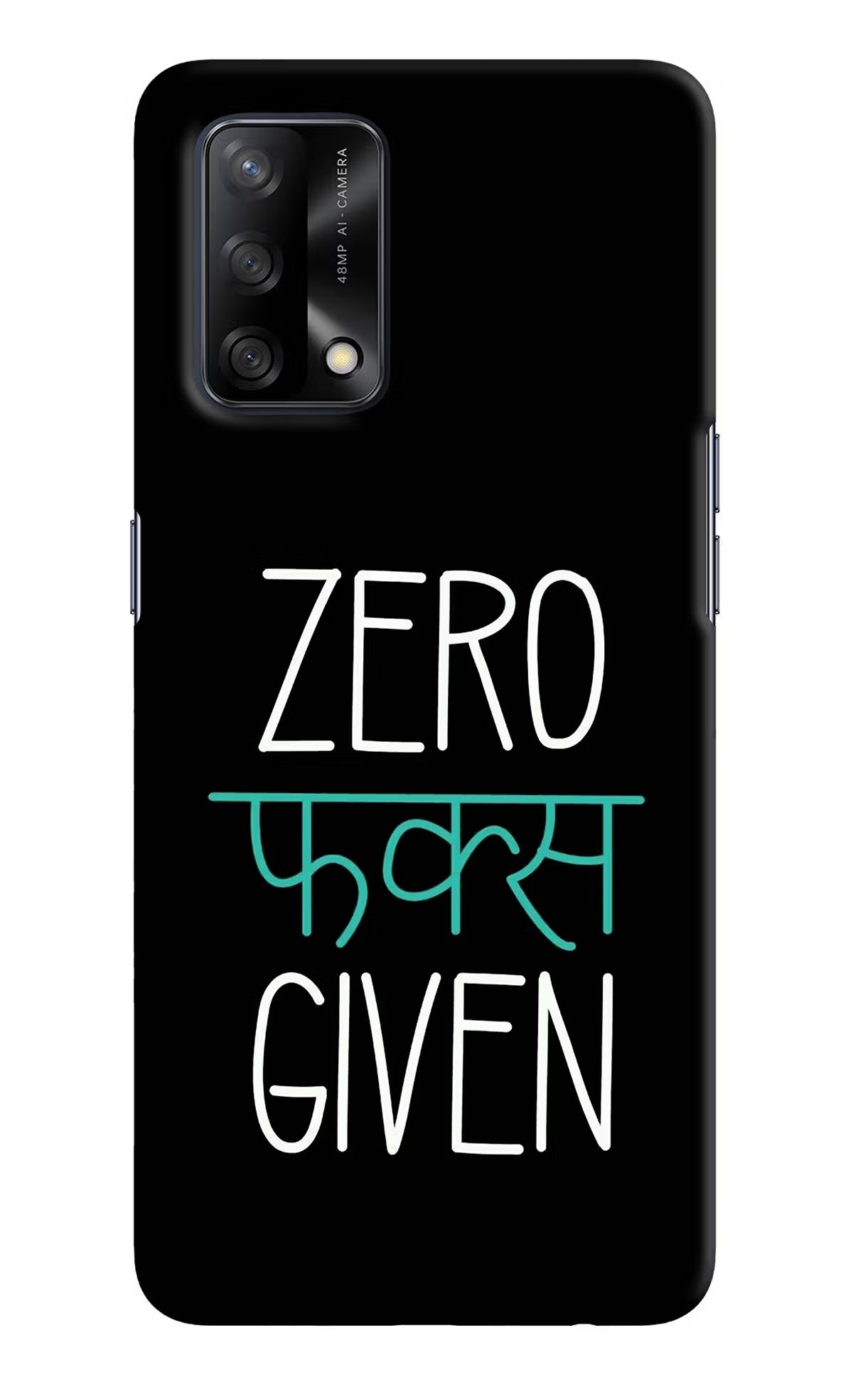 Zero Fucks Given Oppo F19/F19s Hard Case Back Cover by Casekaro