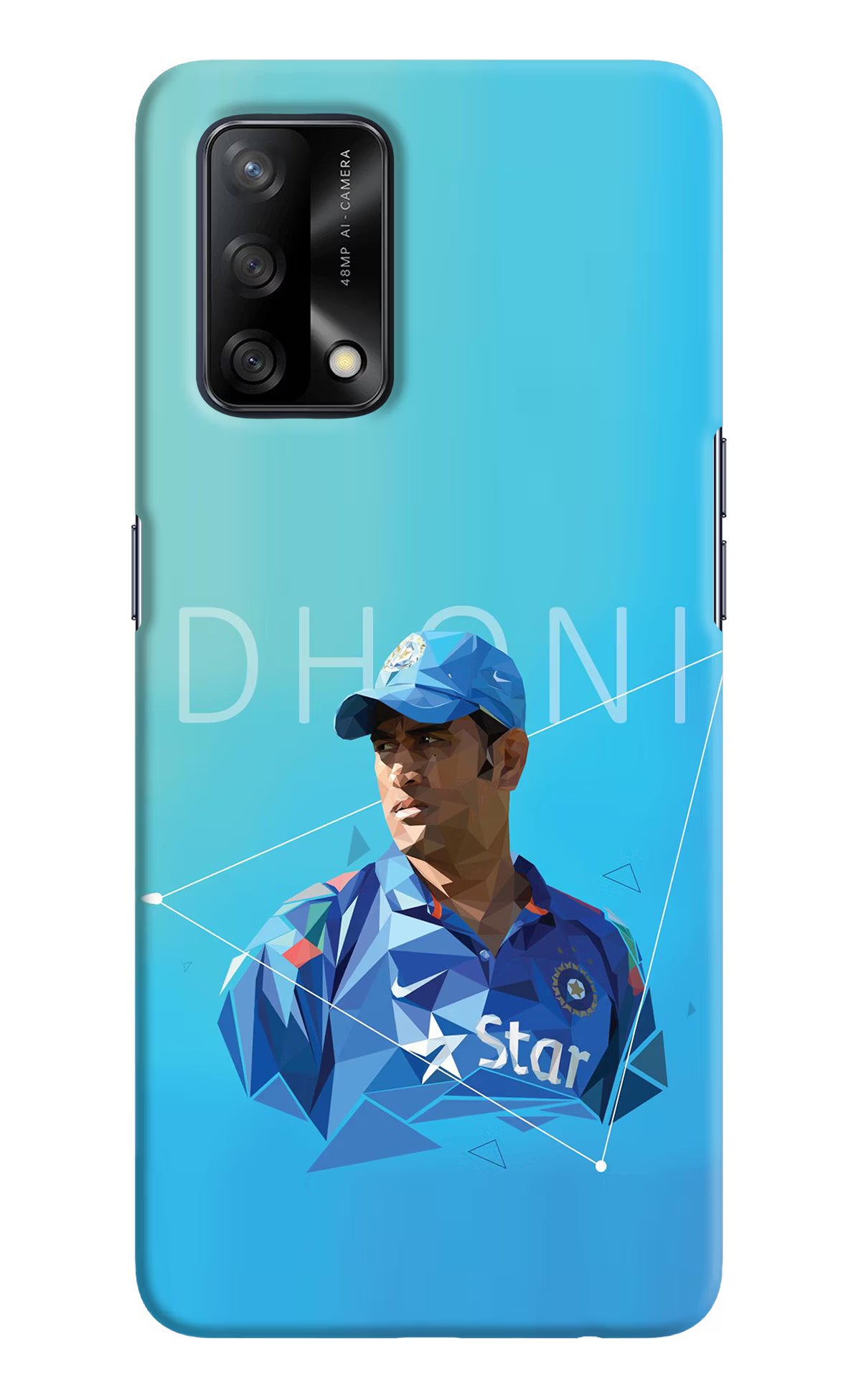Dhoni Artwork Oppo F19/F19s Hard Case Back Cover by Casekaro
