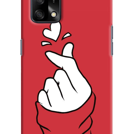 Korean Love Sign Oppo F19/F19s Hard Case Back Cover by Casekaro