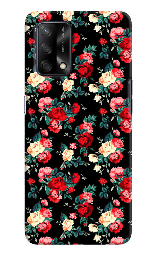 Rose Pattern Oppo F19/F19s Hard Case Back Cover by Casekaro
