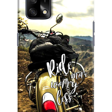 Ride More Worry Less Oppo F19/F19s Hard Case Back Cover by Casekaro