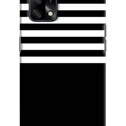 Black and White Print Oppo F19/F19s Hard Case Back Cover by Casekaro