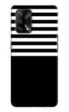 Black and White Print Oppo F19/F19s Hard Case Back Cover by Casekaro