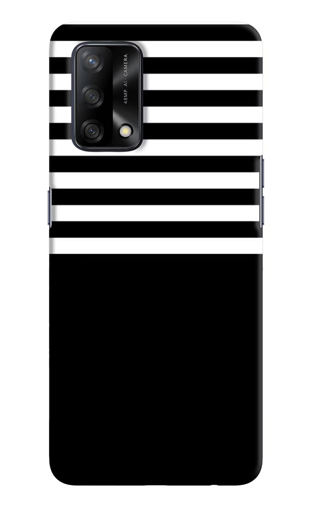 Black and White Print Oppo F19/F19s Hard Case Back Cover by Casekaro