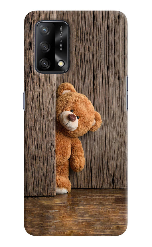Teddy Wooden Oppo F19/F19s Hard Case Back Cover by Casekaro