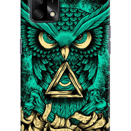 Green Owl Oppo F19/F19s Hard Case Back Cover by Casekaro