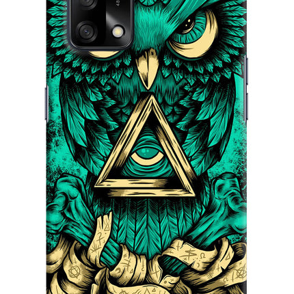 Green Owl Oppo F19/F19s Hard Case Back Cover by Casekaro
