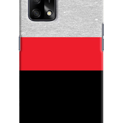 Tri Color Pattern Oppo F19/F19s Hard Case Back Cover by Casekaro