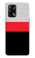 Tri Color Pattern Oppo F19/F19s Hard Case Back Cover by Casekaro