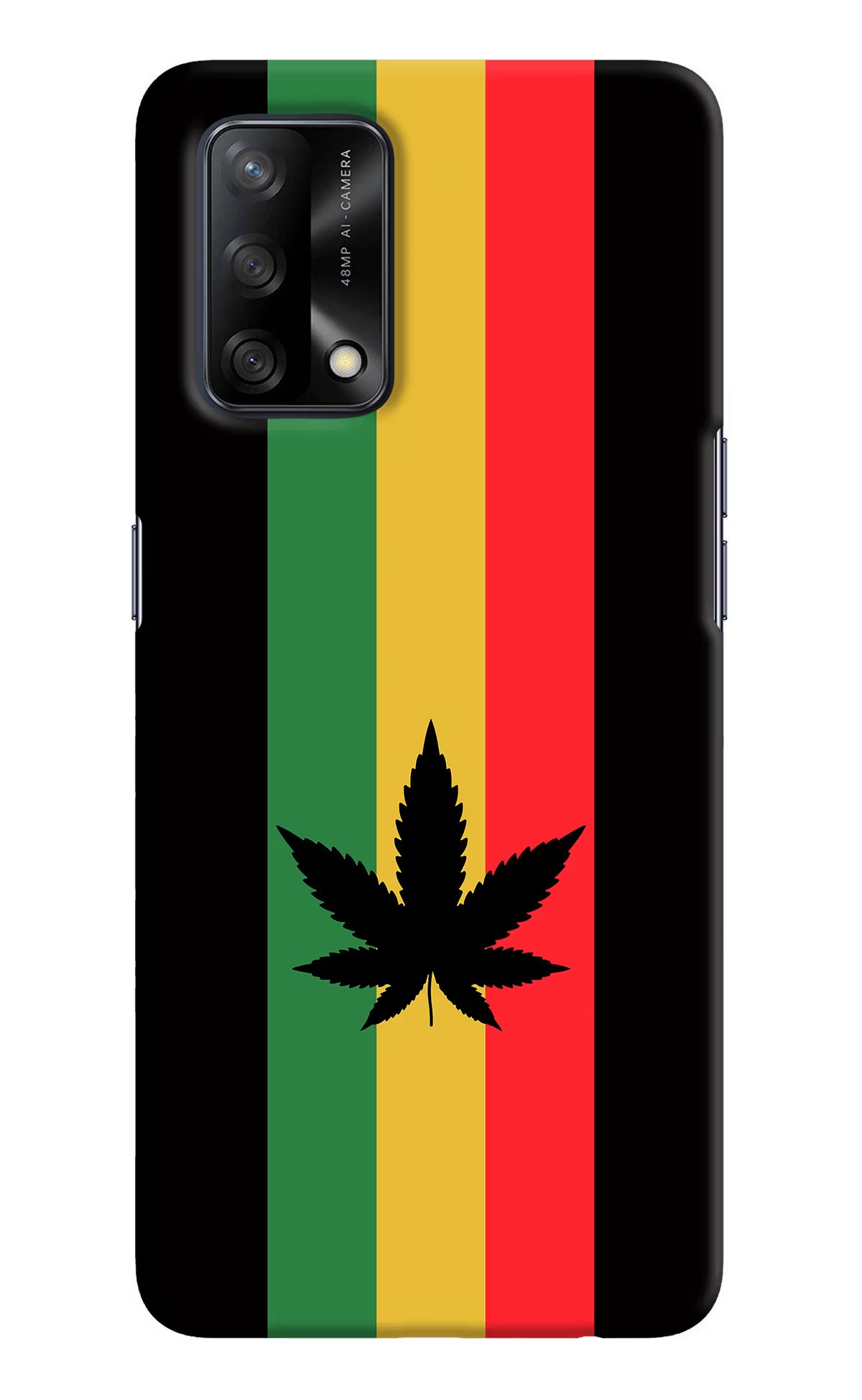 Weed Flag Oppo F19/F19s Hard Case Back Cover by Casekaro