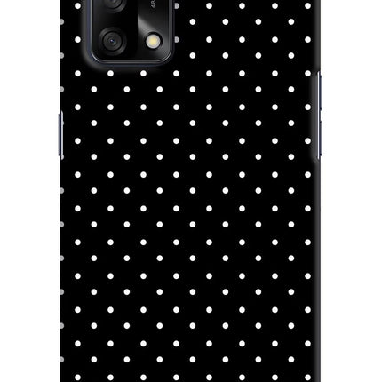 White Dots Oppo F19/F19s Hard Case Back Cover by Casekaro