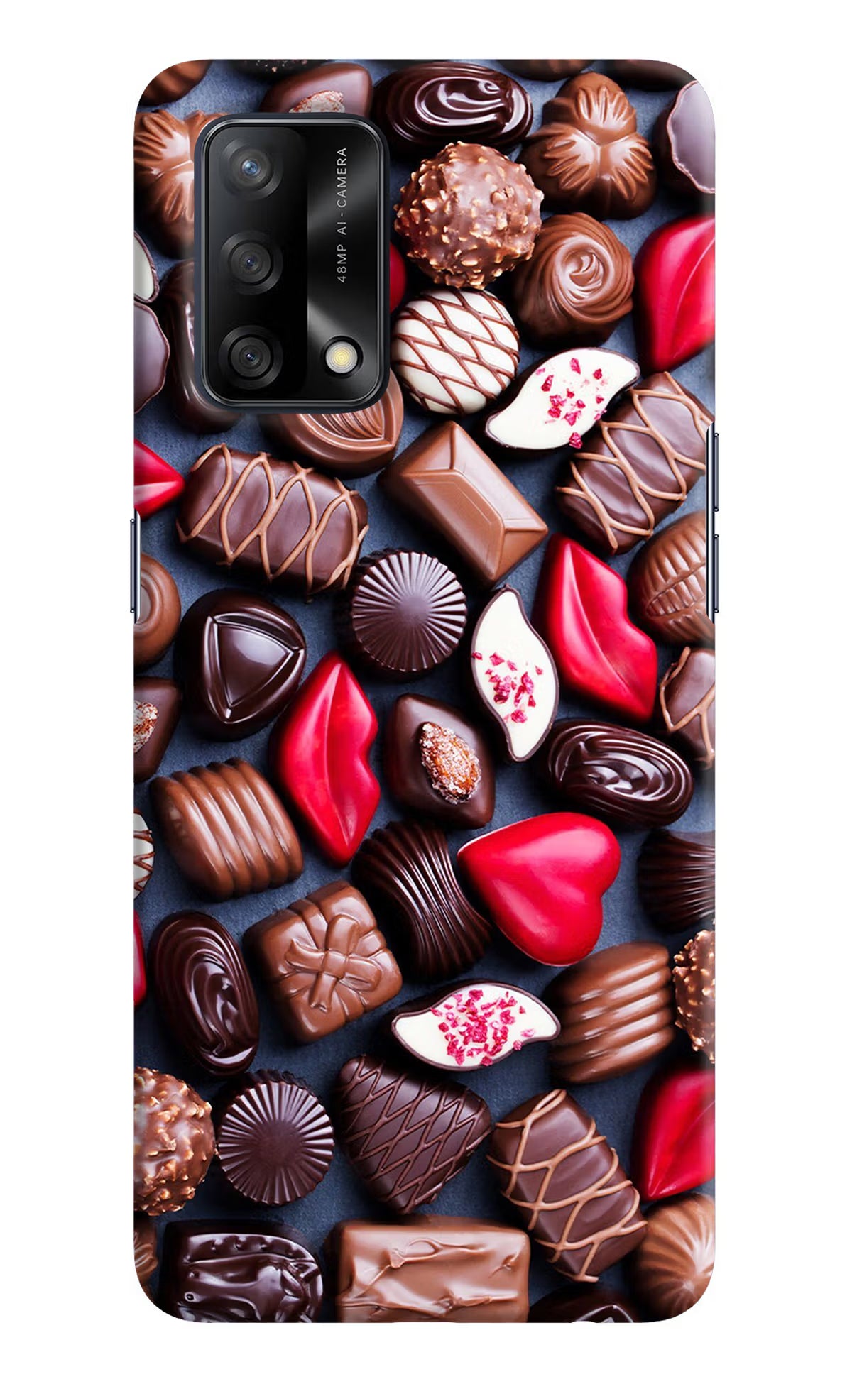 Chocolates Oppo F19/F19s Hard Case Back Cover by Casekaro