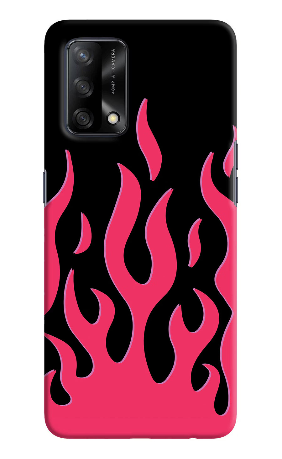 Fire Flames Oppo F19/F19s Back Cover, Hard case