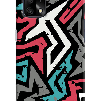 Geometric Graffiti Oppo F19/F19s Hard Case Back Cover by Casekaro