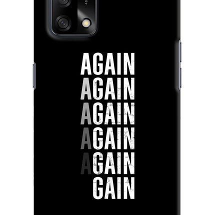 Again Again Gain Oppo F19/F19s Hard Case Back Cover by Casekaro