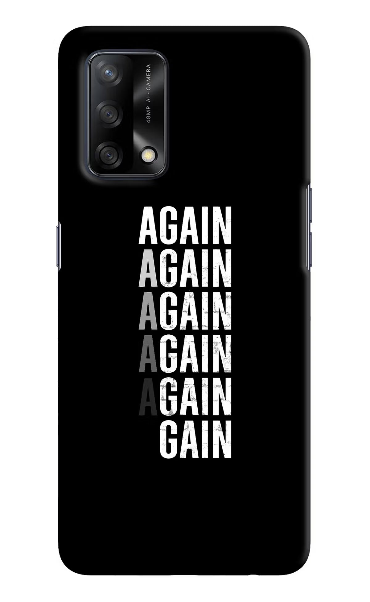 Again Again Gain Oppo F19/F19s Hard Case Back Cover by Casekaro