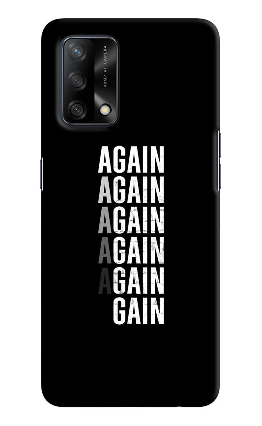 Again Again Gain Oppo F19/F19s Hard Case Back Cover by Casekaro