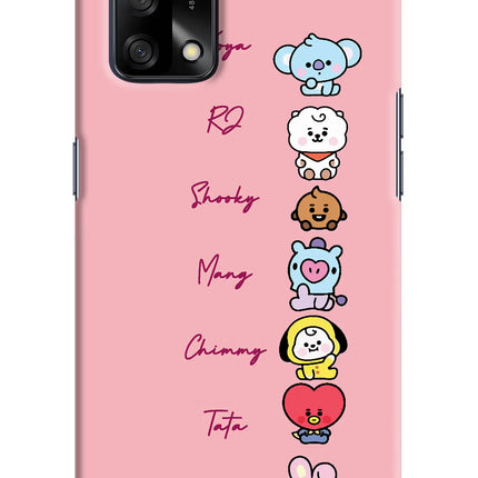 BTS names Oppo F19/F19s Hard Case Back Cover by Casekaro