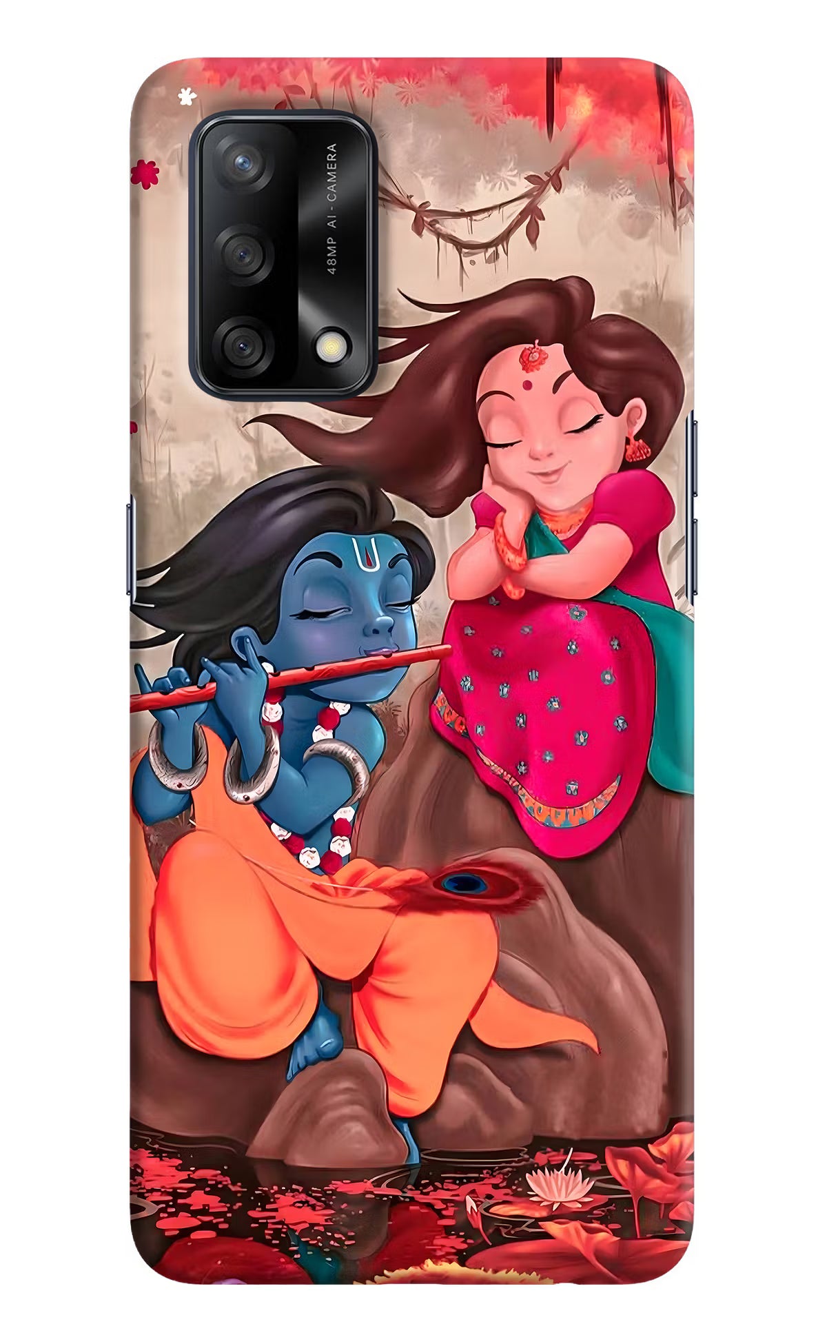 Radhe Krishna Oppo F19/F19s Hard Case Back Cover by Casekaro