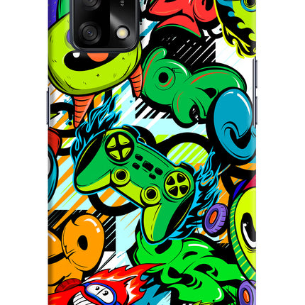 Game Doodle Oppo F19/F19s Hard Case Back Cover by Casekaro