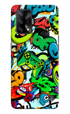 Game Doodle Oppo F19/F19s Hard Case Back Cover by Casekaro