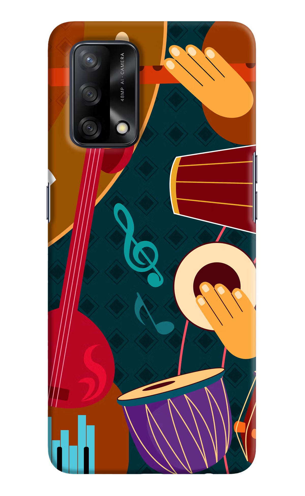 Music Instrument Oppo F19/F19s Hard Case Back Cover by Casekaro