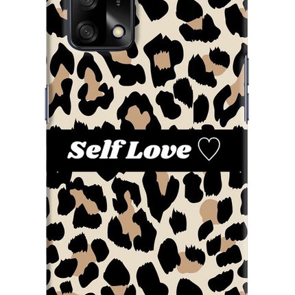 Leopard Print Self Love Oppo F19/F19s Hard Case Back Cover by Casekaro