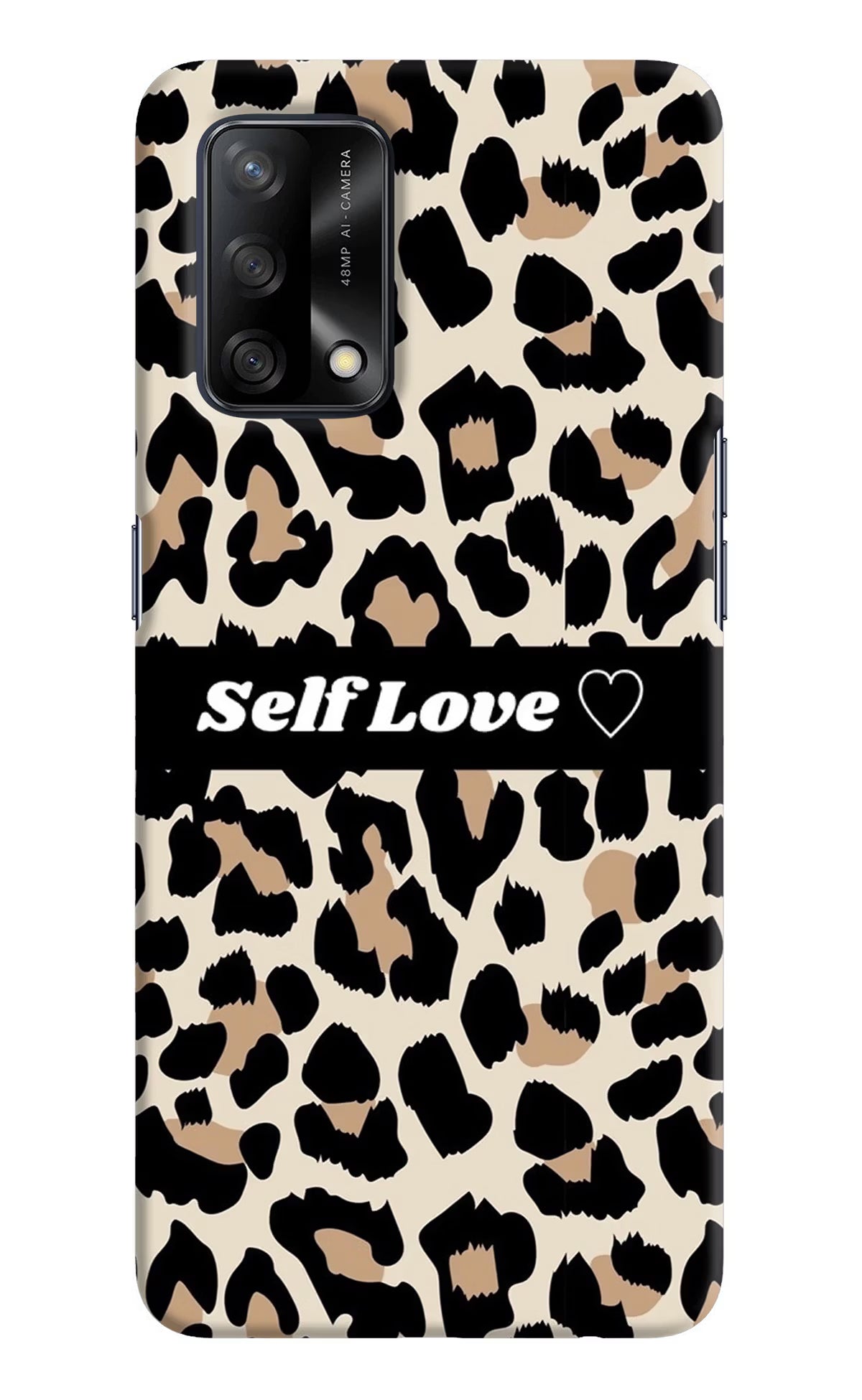 Leopard Print Self Love Oppo F19/F19s Hard Case Back Cover by Casekaro