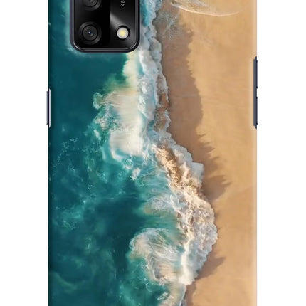 Ocean Beach Oppo F19/F19s Hard Case Back Cover by Casekaro