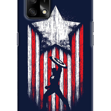 Captain America Marvel Art Oppo F19/F19s Hard Case Back Cover by Casekaro