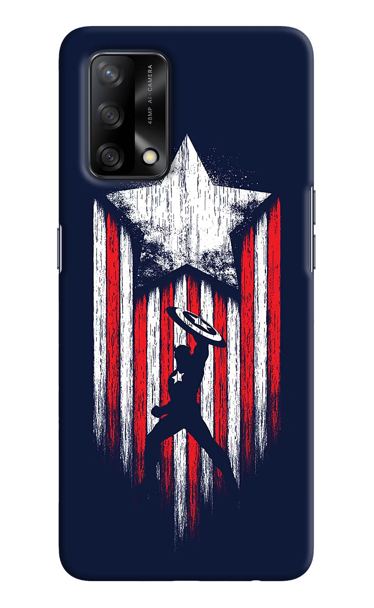 Captain America Marvel Art Oppo F19/F19s Hard Case Back Cover by Casekaro