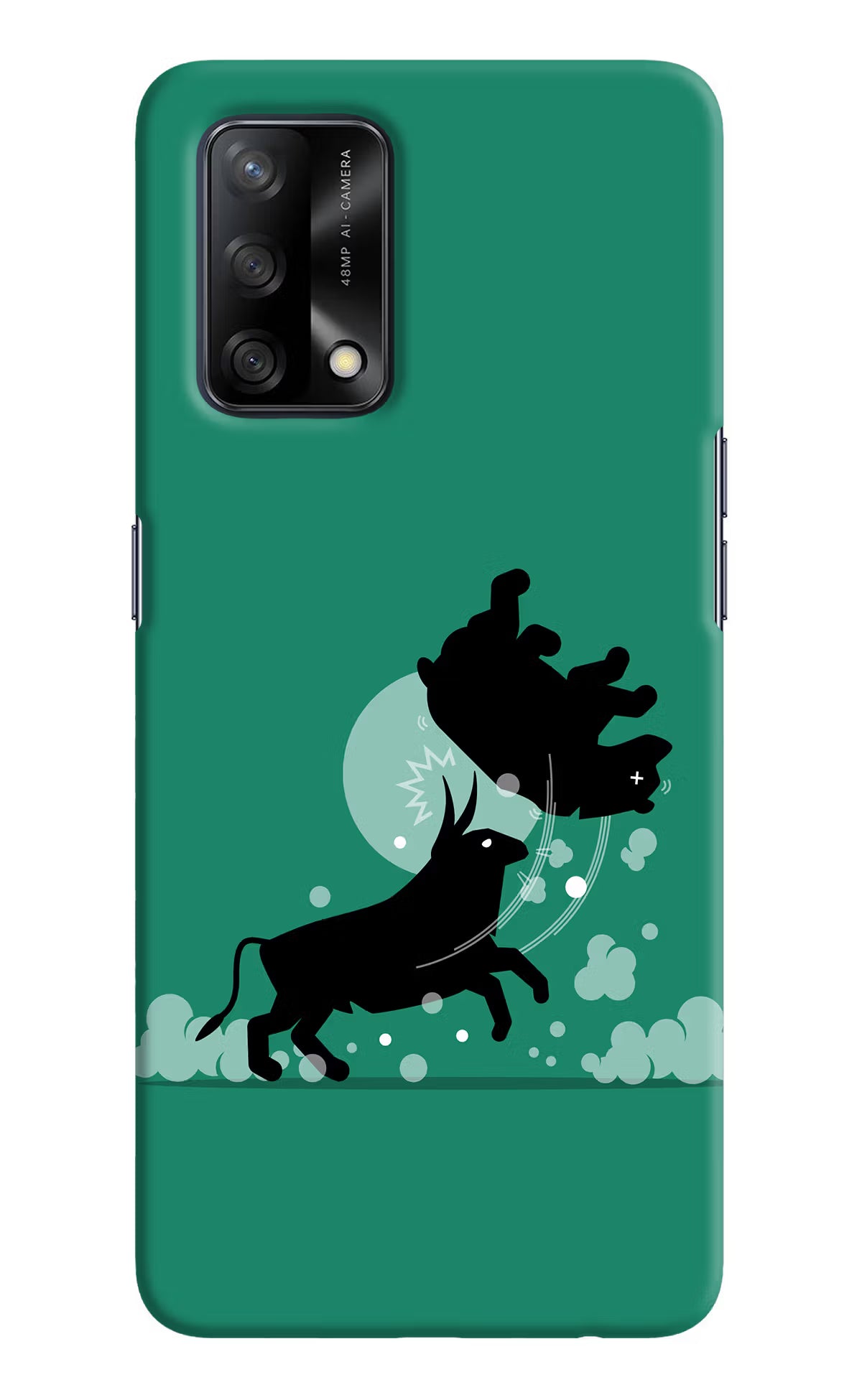 Bull Conqueror Oppo F19/F19s Hard Case Back Cover by Casekaro