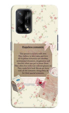 Hopeless Romantic Oppo F19/F19s Hard Case Back Cover by Casekaro