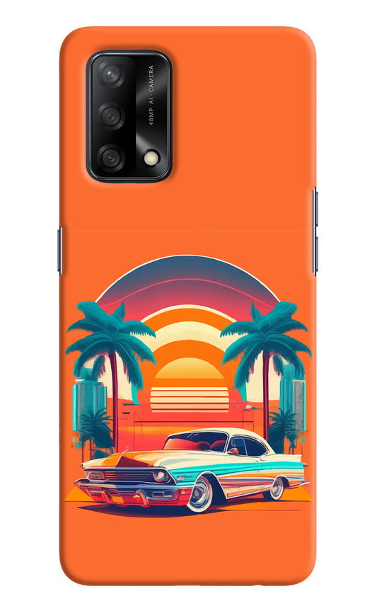 Palm Drive 80s Oppo F19/F19s Hard Case Back Cover by Casekaro