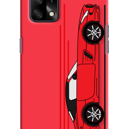 Red Velocity Oppo F19/F19s Hard Case Back Cover by Casekaro