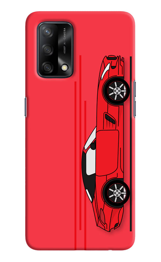 Red Velocity Oppo F19/F19s Hard Case Back Cover by Casekaro